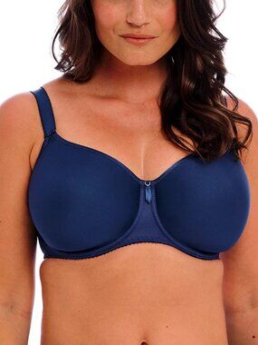 Fantasie Rebecca Molded Underwire Bra 32G US Navy Blue Lace FL2024 NWOT